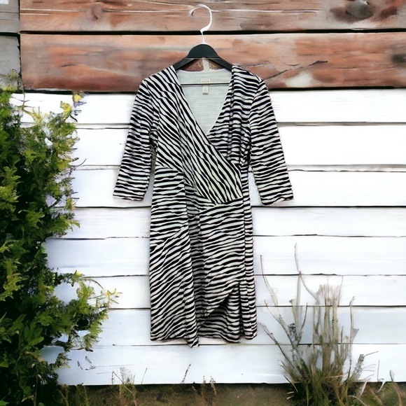 CHICO’S Black and White Dress Size 1 Small - Picture 2 of 6